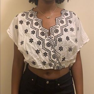 Cropped blouse worn 2x